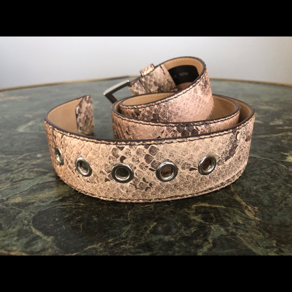 Prada peach python belt, 85/34 - Picture 2 of 8